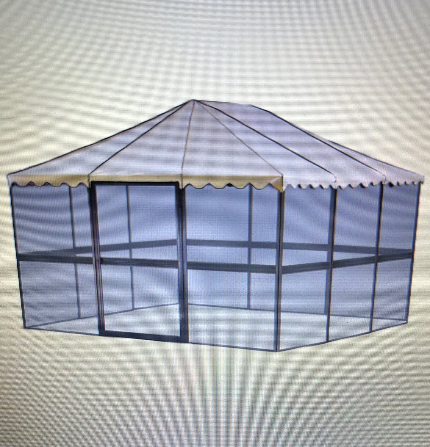 Replacement roof for 10’4” x 10’4” square screenhouse
