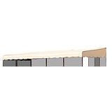 9 panel patio-mate replacement roof- almond sh43987