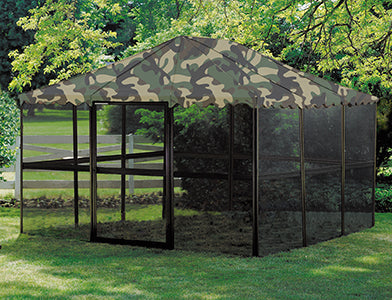 Screenhouse Roof - 12 Panel Square Screenhouse Roof- Camouflage