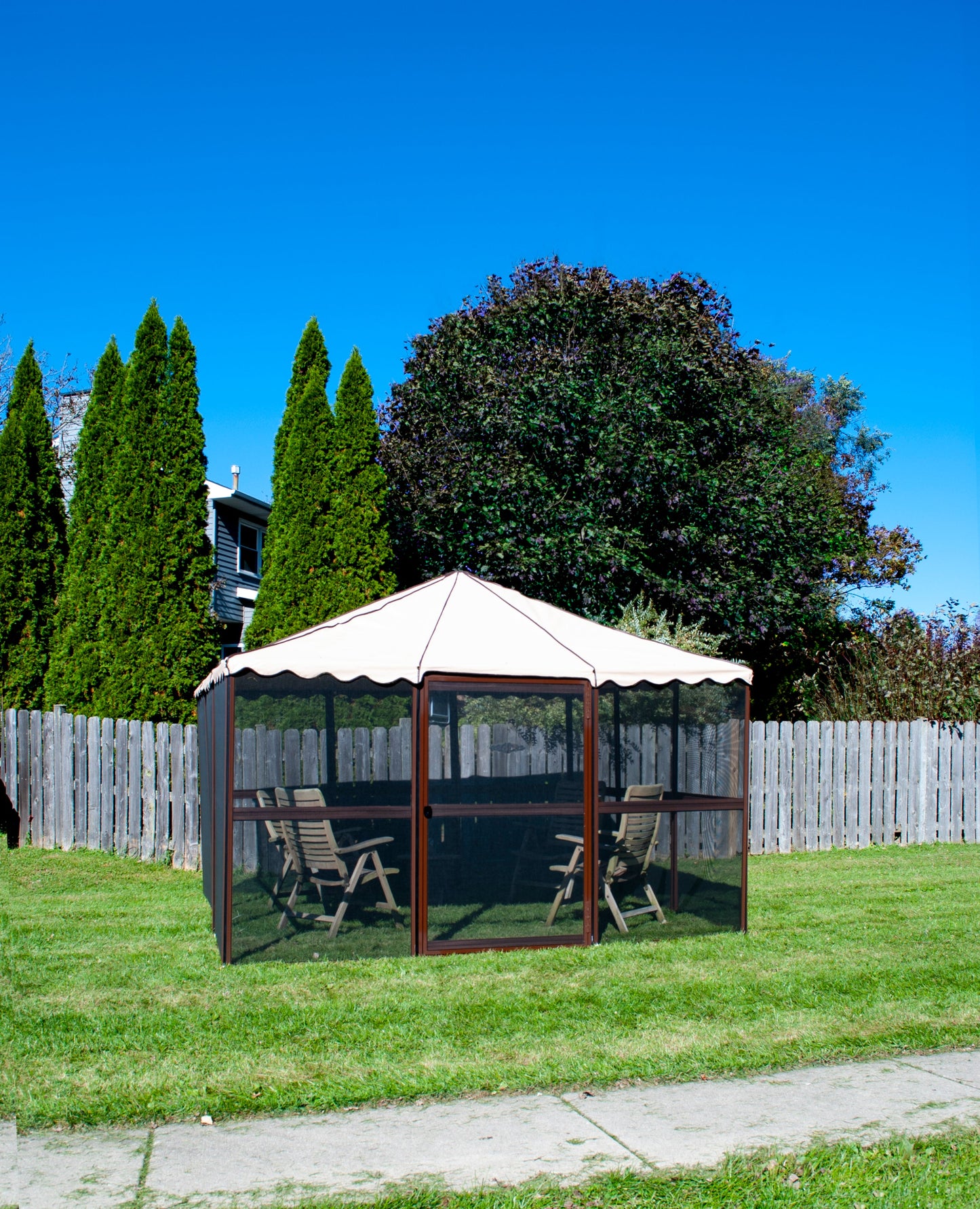 almond 12 panel square screenhouse replacement roof